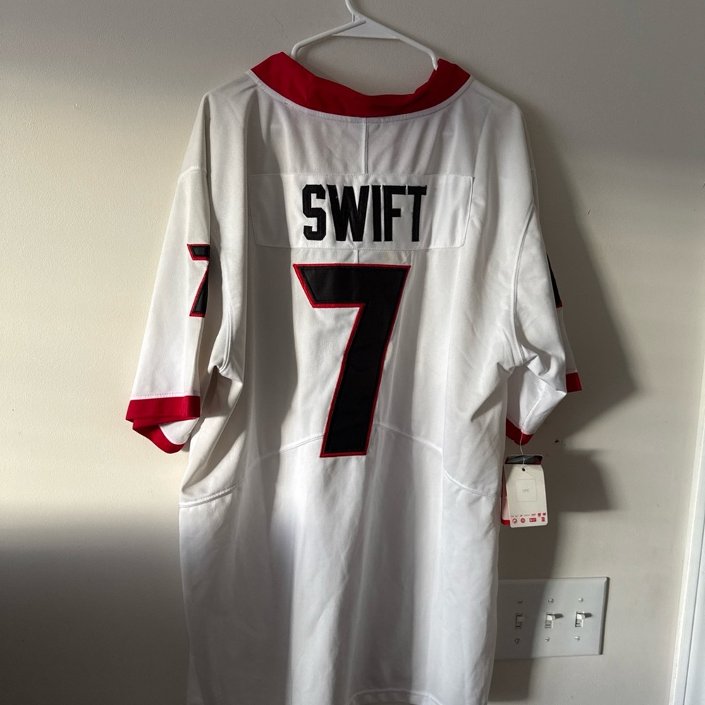 MEN’S NIKE GEORGIA BULLDOGS D’ANDRE SWIFT #7 JERSEY SZ 2XL - WHITE NWT - Picture 6 of 6